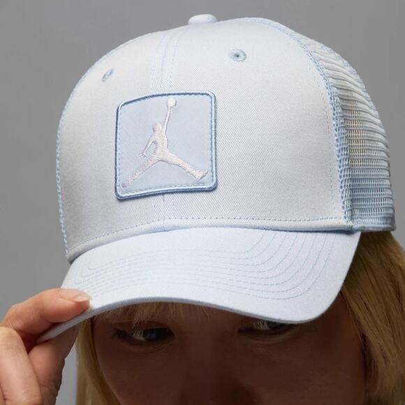 Nike Rise Cap Structured Trucker Hat Jumpman S/M Blue FZ0774 407 New With Tags - Picture 1 of 8